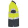 Polo alta visibilidad hombre Polaris. Color gris plomo/amarillo flúor.