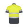 Polo alta visibilidad hombre Polaris. Color gris plomo/amarillo flúor.