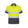 Polo alta visibilidad hombre Polaris. Color gris plomo/amarillo flúor.
