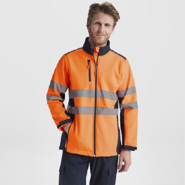 Chaqueta softshell de alta visibilidad bicapa hombre Antares