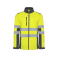 Chaqueta softshell de alta visibilidad bicapa hombre Antares. Color gris plomo/amarillo flúor.