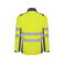 Chaqueta softshell de alta visibilidad bicapa hombre Antares. Color gris plomo/amarillo flúor.