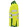 Chaqueta softshell de alta visibilidad bicapa hombre Antares. Color verde jardín/amarillo flúor.