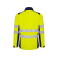 Chaqueta softshell de alta visibilidad bicapa hombre Antares. Color azul marino/amarillo flúor.