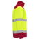 Parka de alta visibilidad mangas desmontables hombre Epsylon. Color rojo laboral/amarillo flúor.
