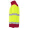 Parka de alta visibilidad mangas desmontables hombre Epsylon. Color rojo laboral/amarillo flúor.