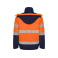 Parka de alta visibilidad mangas desmontables hombre Epsylon. Color azul marino/naranja fluor.