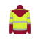 Parka de alta visibilidad mangas desmontables hombre Epsylon. Color rojo laboral/amarillo flúor.