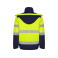Parka de alta visibilidad mangas desmontables hombre Epsylon. Color azul marino/amarillo flúor.