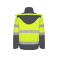 Parka de alta visibilidad mangas desmontables hombre Epsylon. Color gris plomo/amarillo flúor.