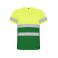 Camiseta de alta visibilidad hombre Delta. Color verde jardín/amarillo flúor.