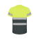 Camiseta de alta visibilidad hombre Delta. Color gris plomo/amarillo flúor.