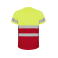 Camiseta de alta visibilidad hombre Delta. Color rojo laboral/amarillo flúor.
