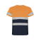 Camiseta de alta visibilidad hombre Delta. Color azul marino/naranja fluor.