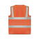 Chaleco de alta visibilidad unisex Polux. Color naranja fluor.