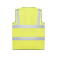 Chaleco de alta visibilidad unisex Polux. Color amarillo flúor.
