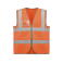 Chaleco de alta visibilidad unisex Polux. Color naranja fluor.
