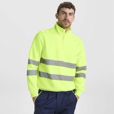 Sudadera de alta visibilidad media cremallera unisex Spica
