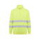 Sudadera de alta visibilidad media cremallera unisex Spica. Color amarillo flúor.
