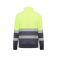 Sudadera de alta visibilidad media cremallera unisex Spica. Color gris plomo/amarillo flúor.