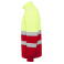 Sudadera de alta visibilidad media cremallera unisex Spica. Color rojo laboral/amarillo flúor.