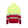Sudadera de alta visibilidad media cremallera unisex Spica. Color rojo laboral/amarillo flúor.