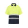 Polo alta visibilidad unisex Vega. Color azul marino/amarillo flúor.