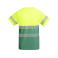 Camiseta de alta visibilidad hombre Tauri. Color verde jardín/amarillo flúor.