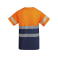 Camiseta de alta visibilidad hombre Tauri. Color azul marino/naranja fluor.