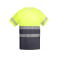 Camiseta de alta visibilidad hombre Tauri. Color gris plomo/amarillo flúor.
