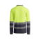 Polo alta visibilidad manga larga hombre Atrio LS. Color gris plomo/amarillo flúor.