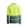 Polo alta visibilidad manga larga hombre Atrio LS. Color verde jardín/amarillo flúor.