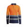 Polo alta visibilidad manga larga hombre Atrio LS. Color azul marino/naranja fluor.