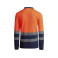 Polo alta visibilidad manga larga hombre Atrio LS. Color azul marino/naranja fluor.