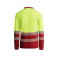 Polo alta visibilidad manga larga hombre Atrio LS. Color rojo laboral/amarillo flúor.