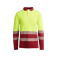Polo alta visibilidad manga larga hombre Atrio LS. Color rojo laboral/amarillo flúor.
