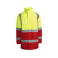 Parka de alta visibilidad hombre Merak. Color rojo laboral/amarillo flúor.