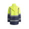 Parka de alta visibilidad hombre Merak. Color azul marino/amarillo flúor.