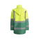 Parka de alta visibilidad hombre Merak. Color verde jardín/amarillo flúor.