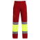 Pantalón de alta visibilidad hombre Enix. Color rojo laboral/amarillo flúor.