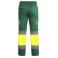 Pantalón de alta visibilidad hombre Enix. Color verde jardín/amarillo flúor.