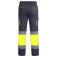 Pantalón de alta visibilidad hombre Enix. Color gris plomo/amarillo flúor.