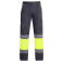 Pantalón de alta visibilidad hombre Enix. Color gris plomo/amarillo flúor.