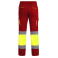 Pantalón de alta visibilidad hombre Enix. Color rojo laboral/amarillo flúor.