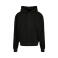 Sudadera oversize capucha y cremallera hombre BY192. Color negro.