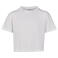 Camiseta crop niña BY114. Color blanco.