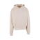 Sudadera oversize con capucha unisex BY162. Color nube.