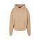 Sudadera oversize con capucha unisex BY162. Color beige u..