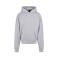 Sudadera oversize con capucha unisex BY162. Color gris.