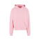 Sudadera oversize con capucha unisex BY162. Color rosa suave.